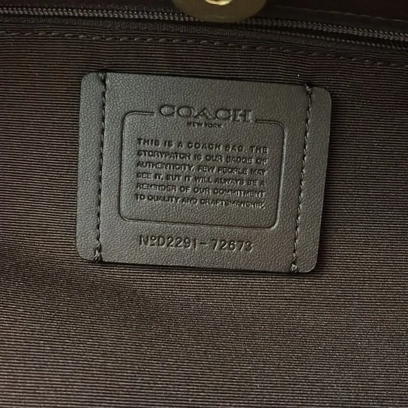 Coach women’s Town Tote Bag with Gold Accents - Picture 5 of 7